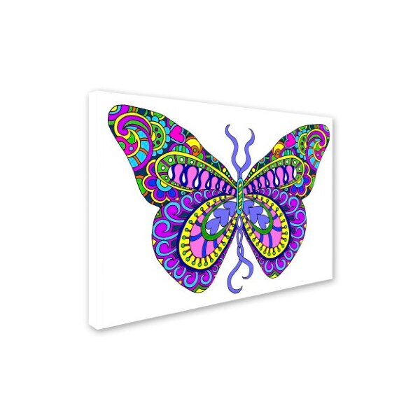 Kathy G. Ahrens 'Bashful Garden Butterfly Blooming' Canvas Art,35x47